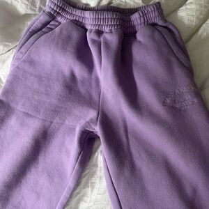Beginning Boutique Purple Sweatpants Relaxed Fit